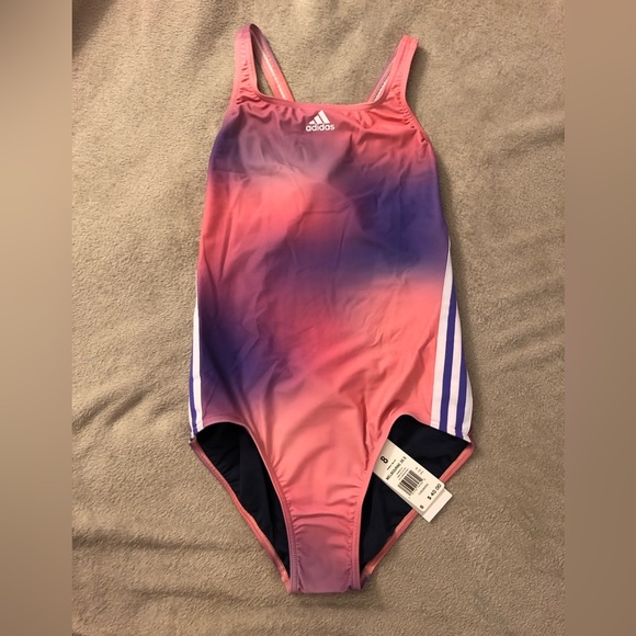 Adidas Women's Standard Melbourne Printed 3 Stripes Swimsuit - Picture 4 of 8